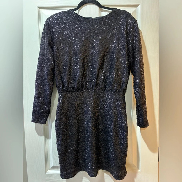 Express Dresses & Skirts - Express Long Sleeve Dress with Sequins